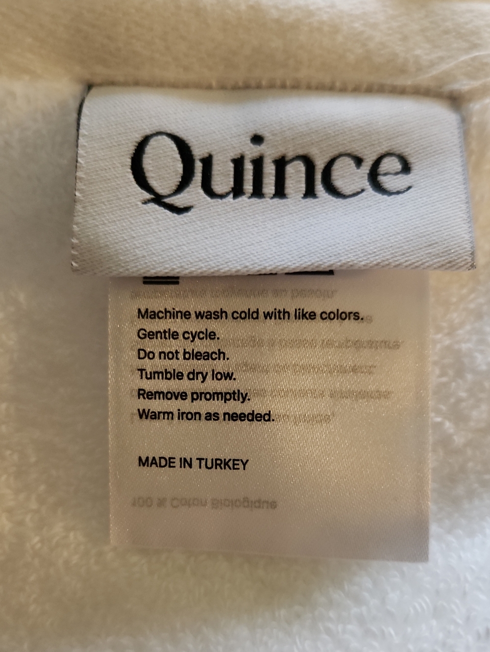 Quince White Plush Bath Towel Set Of 2 - Organic Cotton NWOT